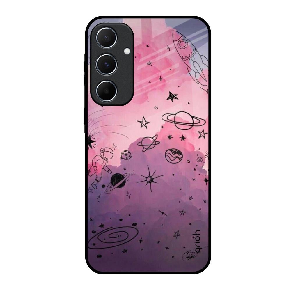 Space Doodles Samsung Galaxy A55 5G Glass Back Cover Online