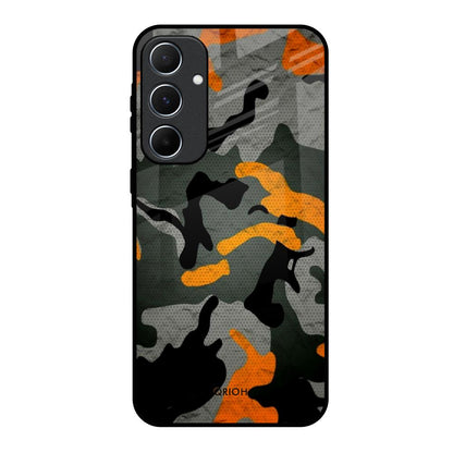 Camouflage Orange Samsung Galaxy A55 5G Glass Back Cover Online