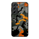Camouflage Orange Samsung Galaxy A55 5G Glass Back Cover Online