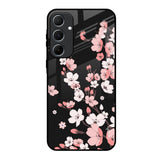 Black Cherry Blossom Samsung Galaxy A55 5G Glass Back Cover Online