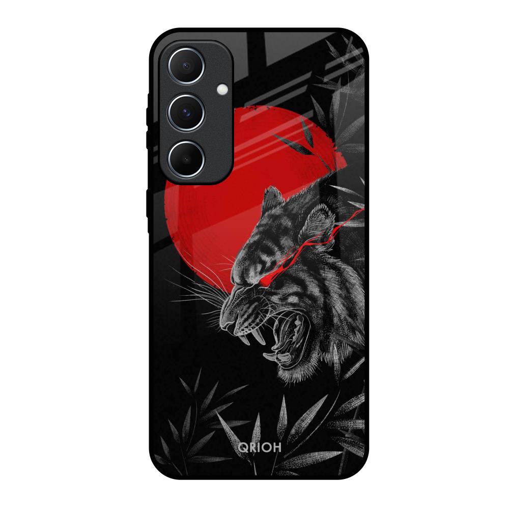 Red Moon Tiger Samsung Galaxy A55 5G Glass Back Cover Online