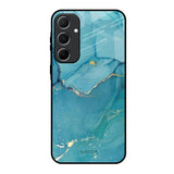 Blue Golden Glitter Samsung Galaxy A55 5G Glass Back Cover Online