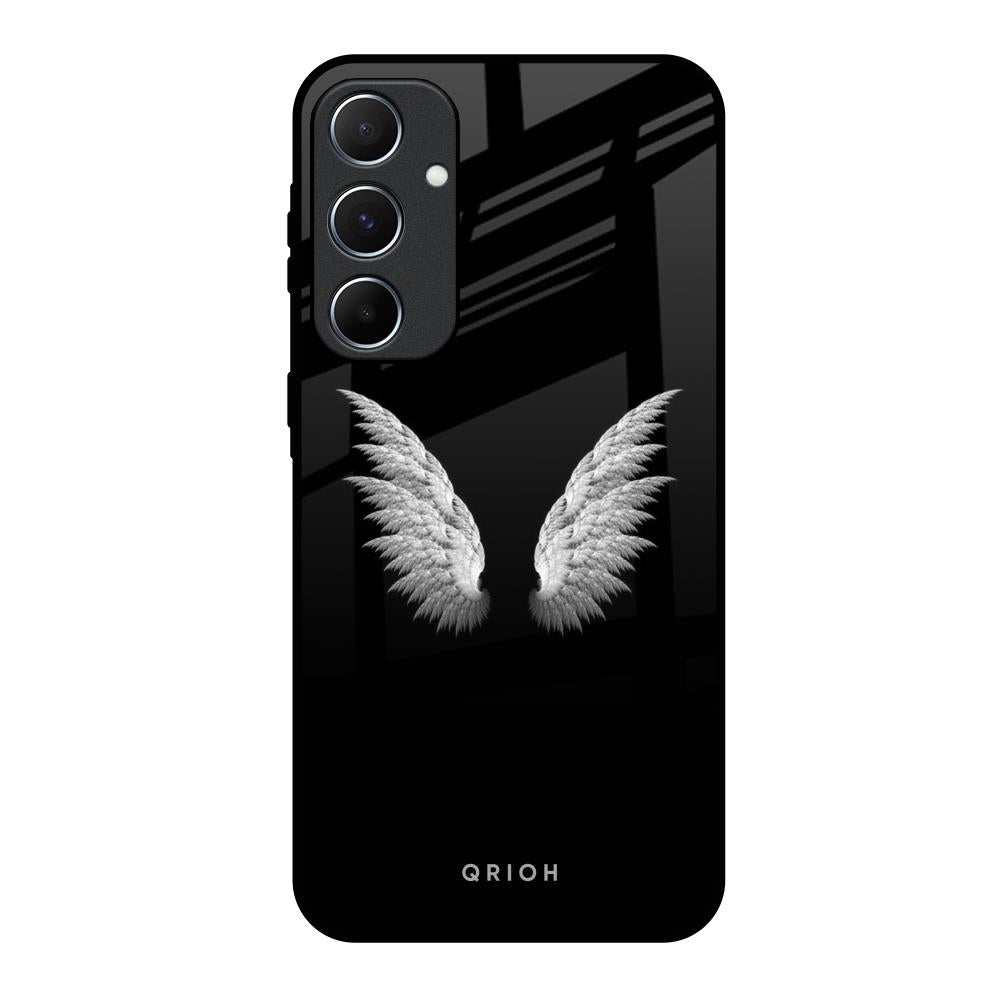 White Angel Wings Samsung Galaxy A55 5G Glass Back Cover Online
