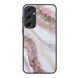 Pink & Gold Gllitter Marble Samsung Galaxy A55 5G Glass Back Cover Online