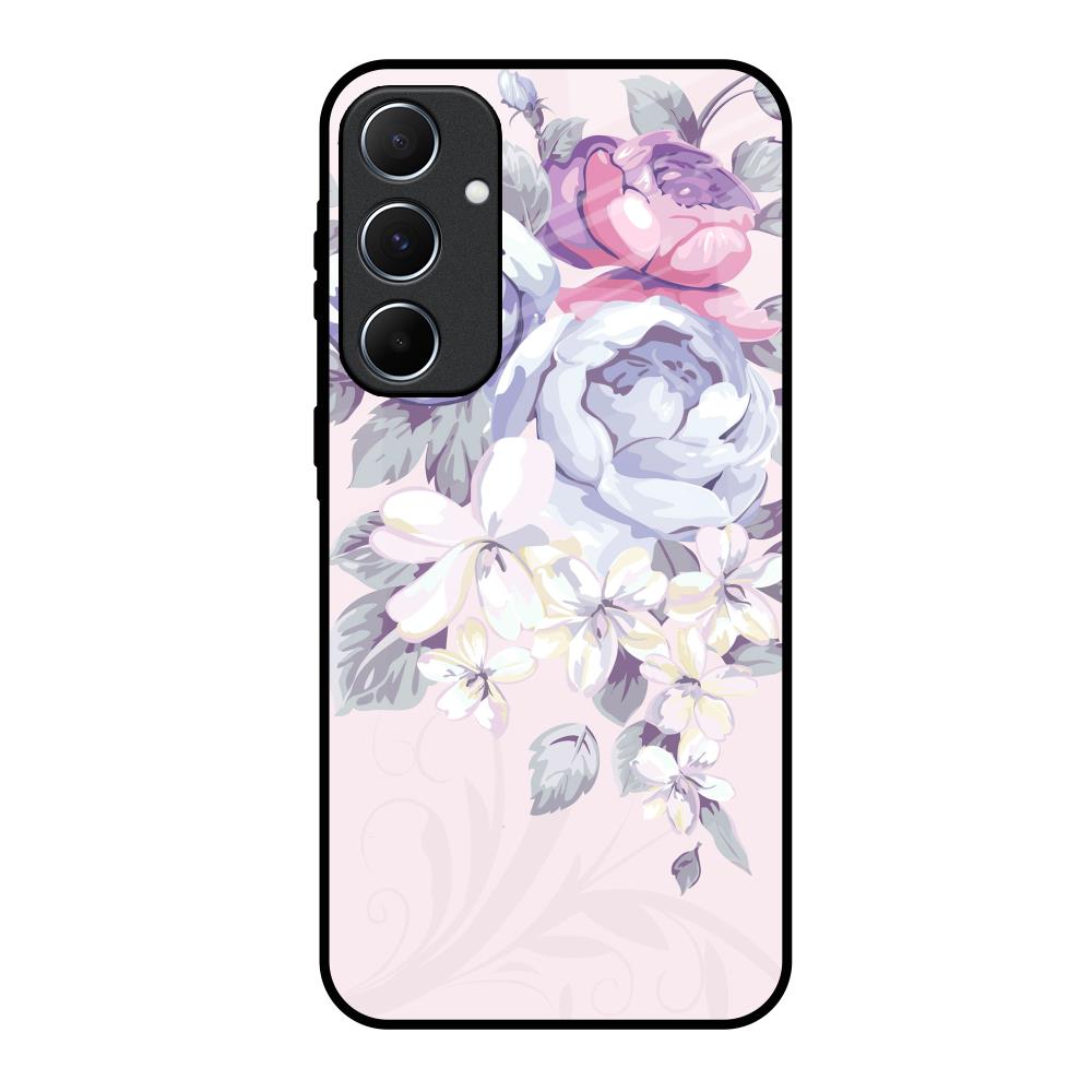 Elegant Floral Samsung Galaxy A55 5G Glass Back Cover Online