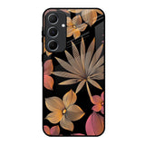 Lines Pattern Flowers Samsung Galaxy A55 5G Glass Back Cover Online