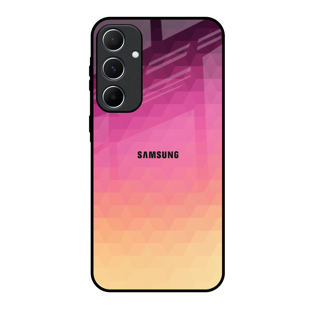 Geometric Pink Diamond Samsung Galaxy A55 5G Glass Back Cover Online