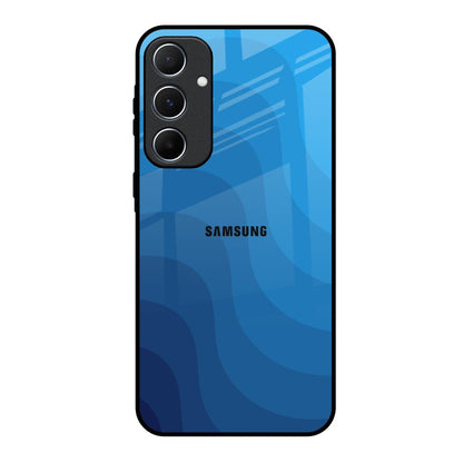 Blue Wave Abstract Samsung Galaxy A55 5G Glass Back Cover Online