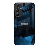 Polygonal Blue Box Samsung Galaxy A55 5G Glass Back Cover Online