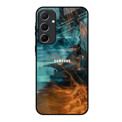 Golden Splash Samsung Galaxy A55 5G Glass Back Cover Online