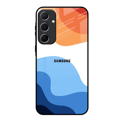Wavy Color Pattern Samsung Galaxy A55 5G Glass Back Cover Online