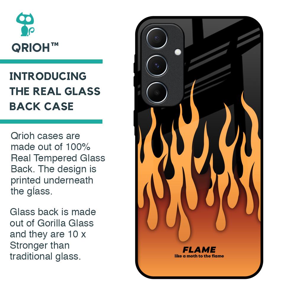 Fire Flame Glass Case for Samsung Galaxy A55 5G