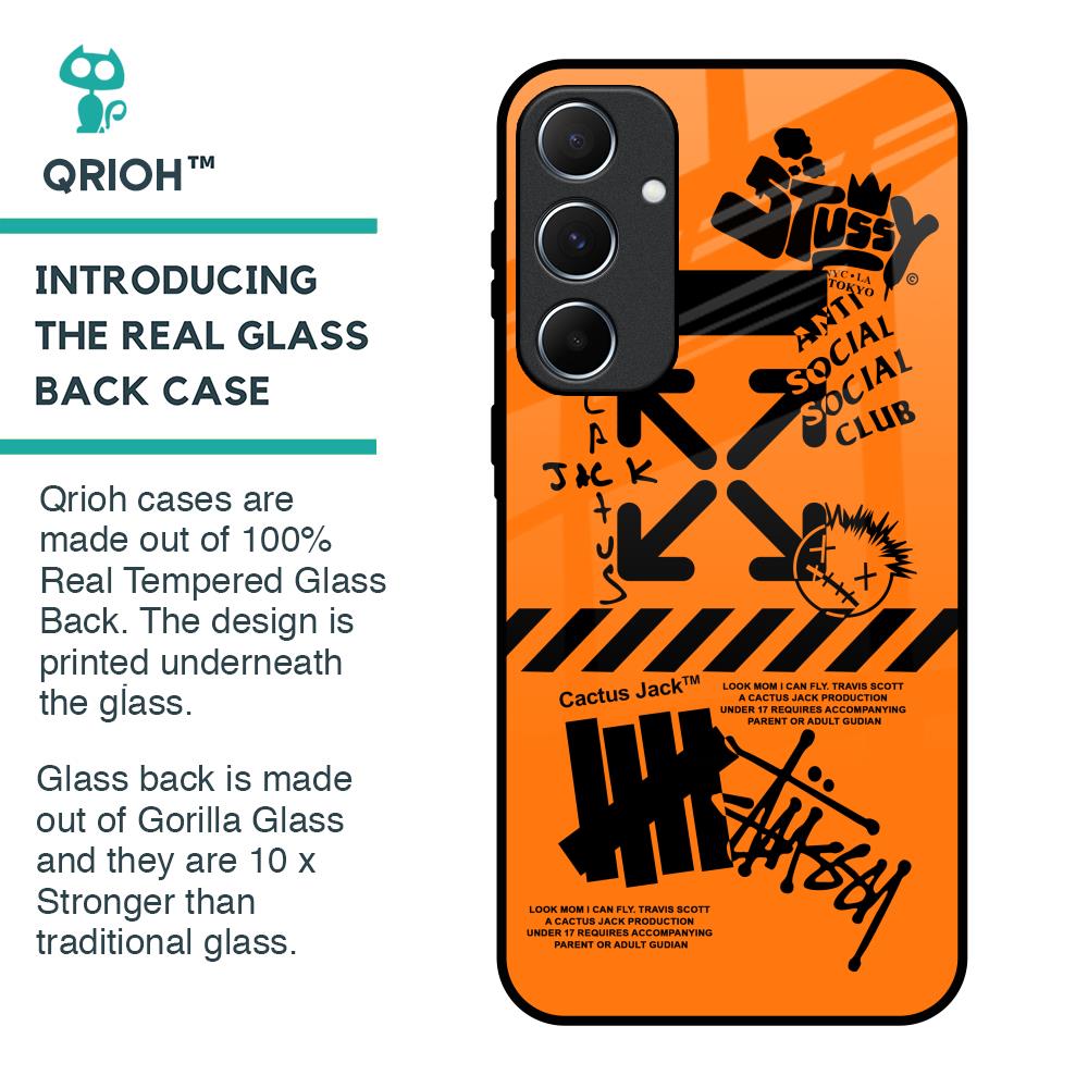Anti Social Club Glass Case for Samsung Galaxy A55 5G