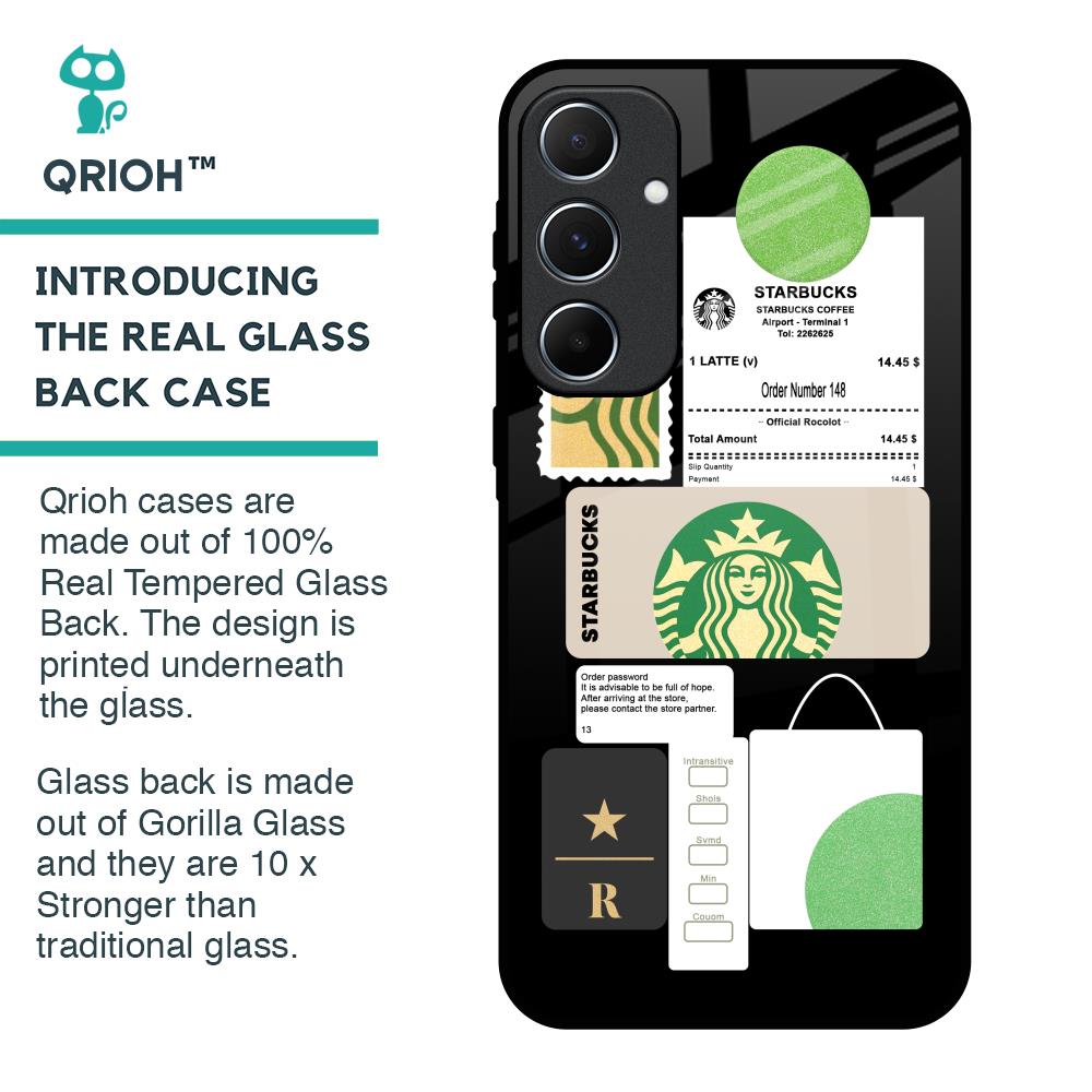 Coffee Latte Glass Case for Samsung Galaxy A55 5G