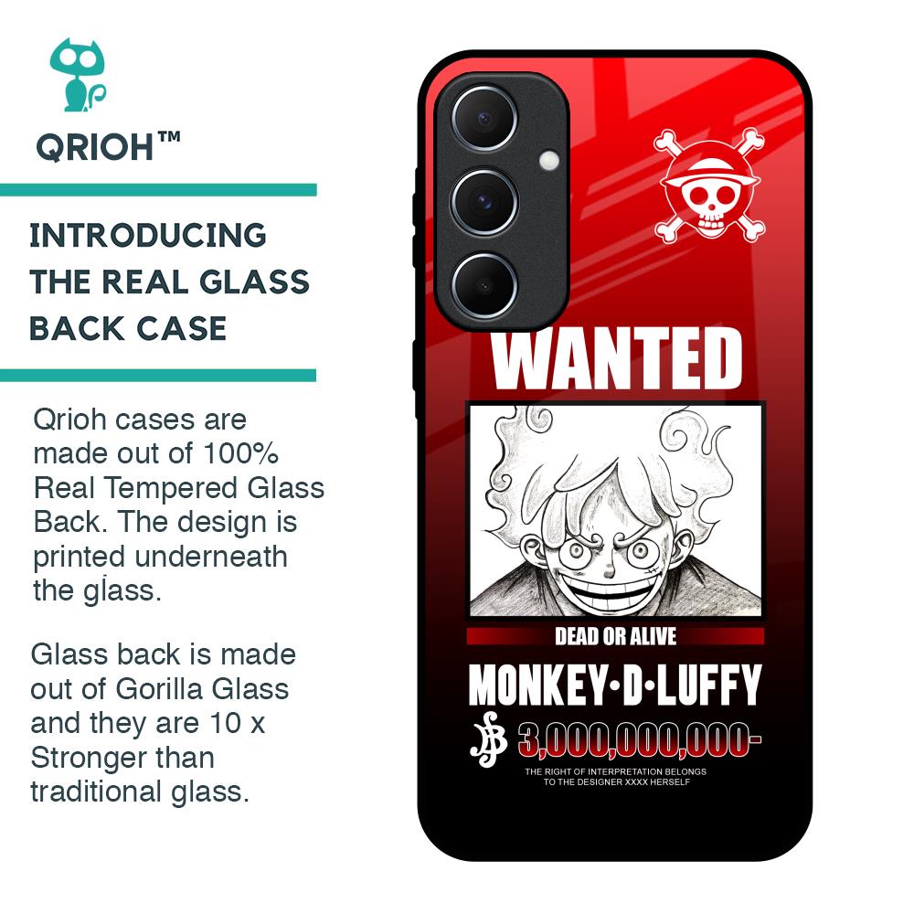 Luffy Wanted Glass Case for Samsung Galaxy A55 5G