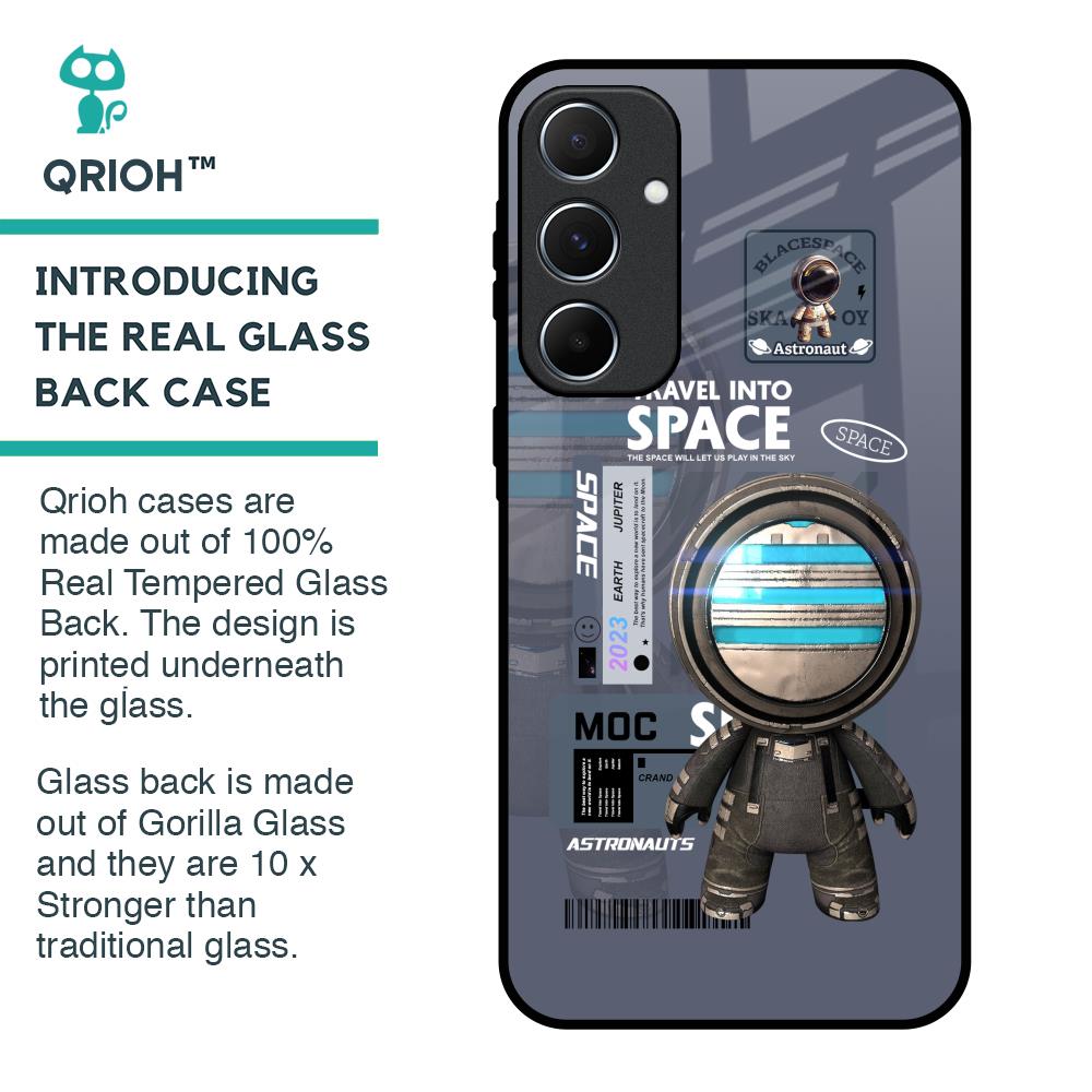 Space Travel Glass Case for Samsung Galaxy A55 5G