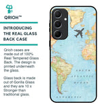Travel Map Glass Case for Samsung Galaxy A55 5G