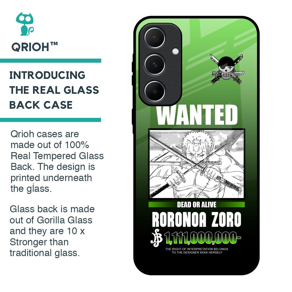 Zoro Wanted Glass Case for Samsung Galaxy A55 5G