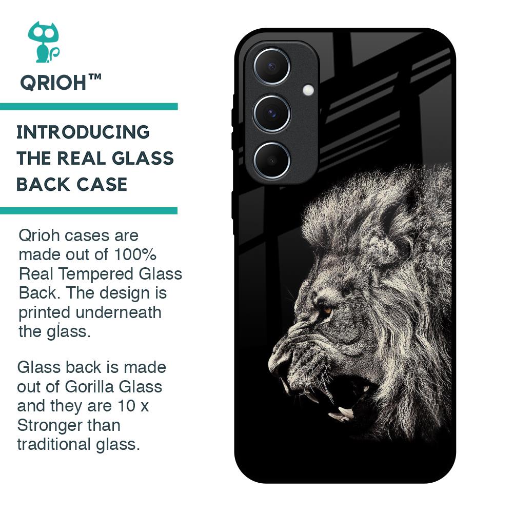 Brave Lion Glass Case for Samsung Galaxy A55 5G