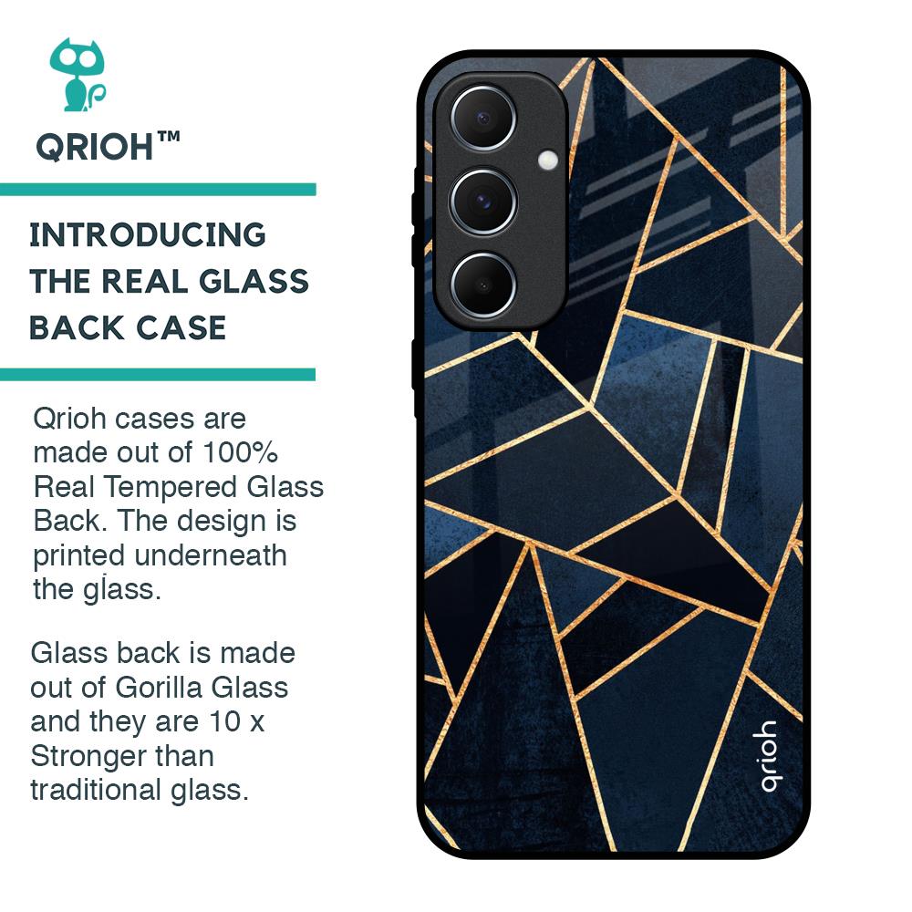 Abstract Tiles Glass Case for Samsung Galaxy A55 5G