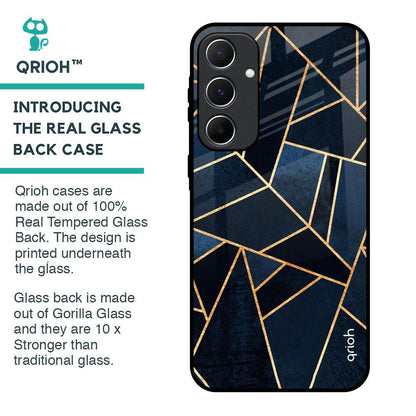 Abstract Tiles Glass Case for Samsung Galaxy A55 5G