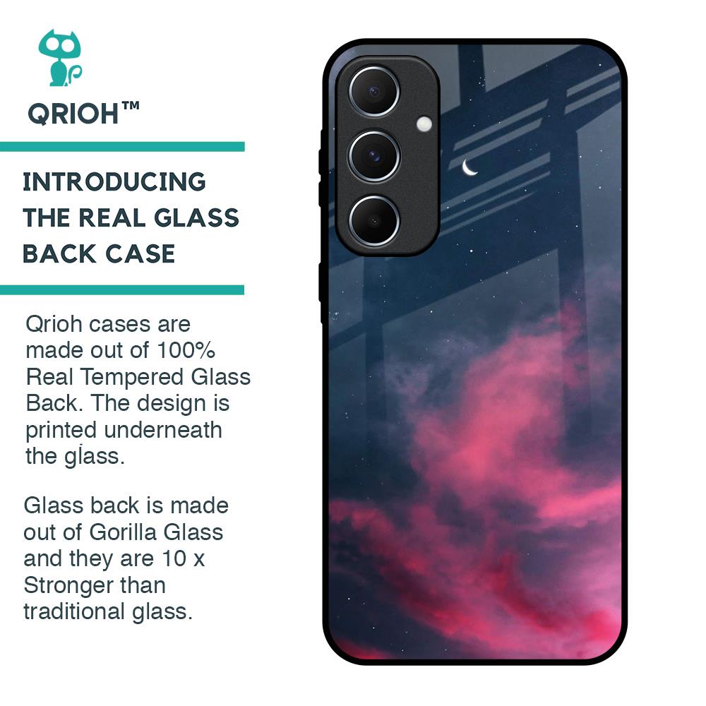 Moon Night Glass Case For Samsung Galaxy A55 5G
