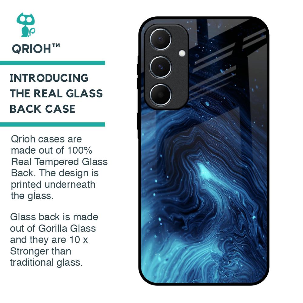 Dazzling Ocean Gradient Glass Case For Samsung Galaxy A55 5G