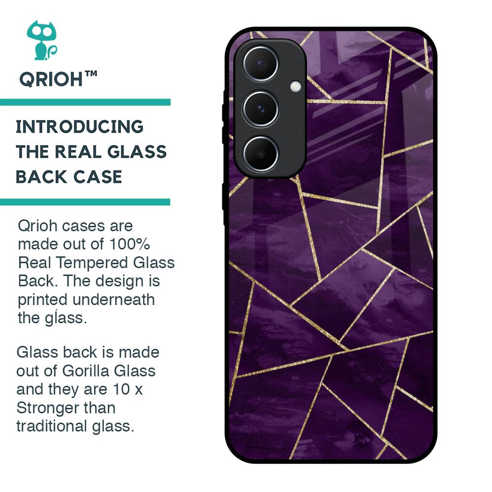 Geometric Purple Glass Case For Samsung Galaxy A55 5G