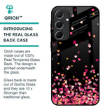 Heart Rain Fall Glass Case For Samsung Galaxy A55 5G