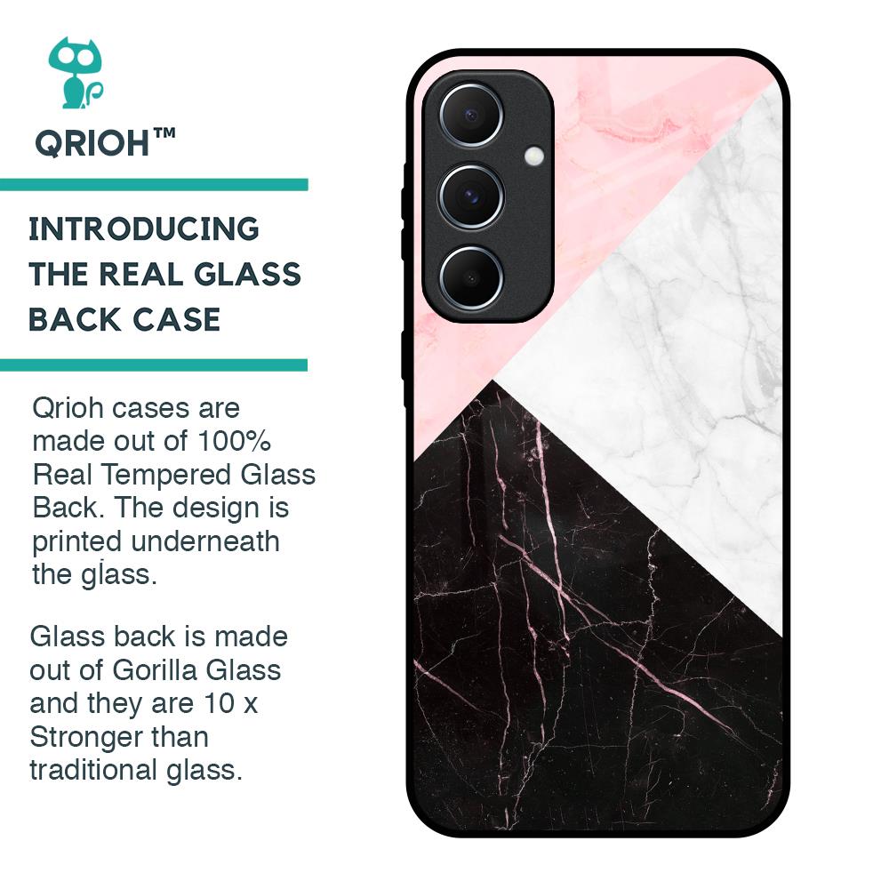 Marble Collage Art Glass Case For Samsung Galaxy A55 5G