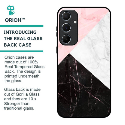 Marble Collage Art Glass Case For Samsung Galaxy A55 5G