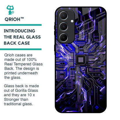Techno Color Pattern Glass Case For Samsung Galaxy A55 5G