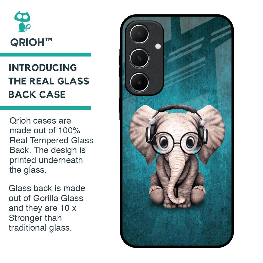 Adorable Baby Elephant Glass Case For Samsung Galaxy A55 5G