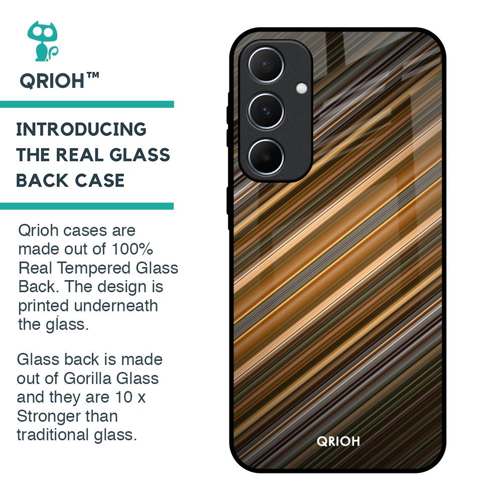 Diagonal Slash Pattern Glass Case for Samsung Galaxy A55 5G