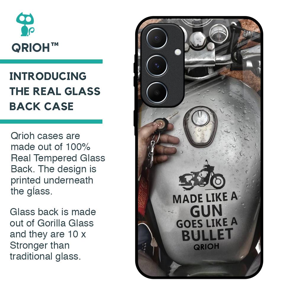 Royal Bike Glass Case for Samsung Galaxy A55 5G