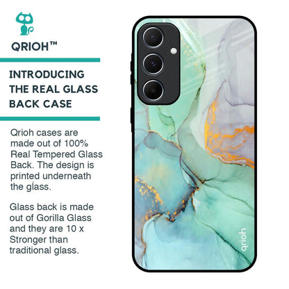 Green Marble Glass Case for Samsung Galaxy A55 5G