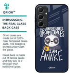 Struggling Panda Glass Case for Samsung Galaxy A55 5G