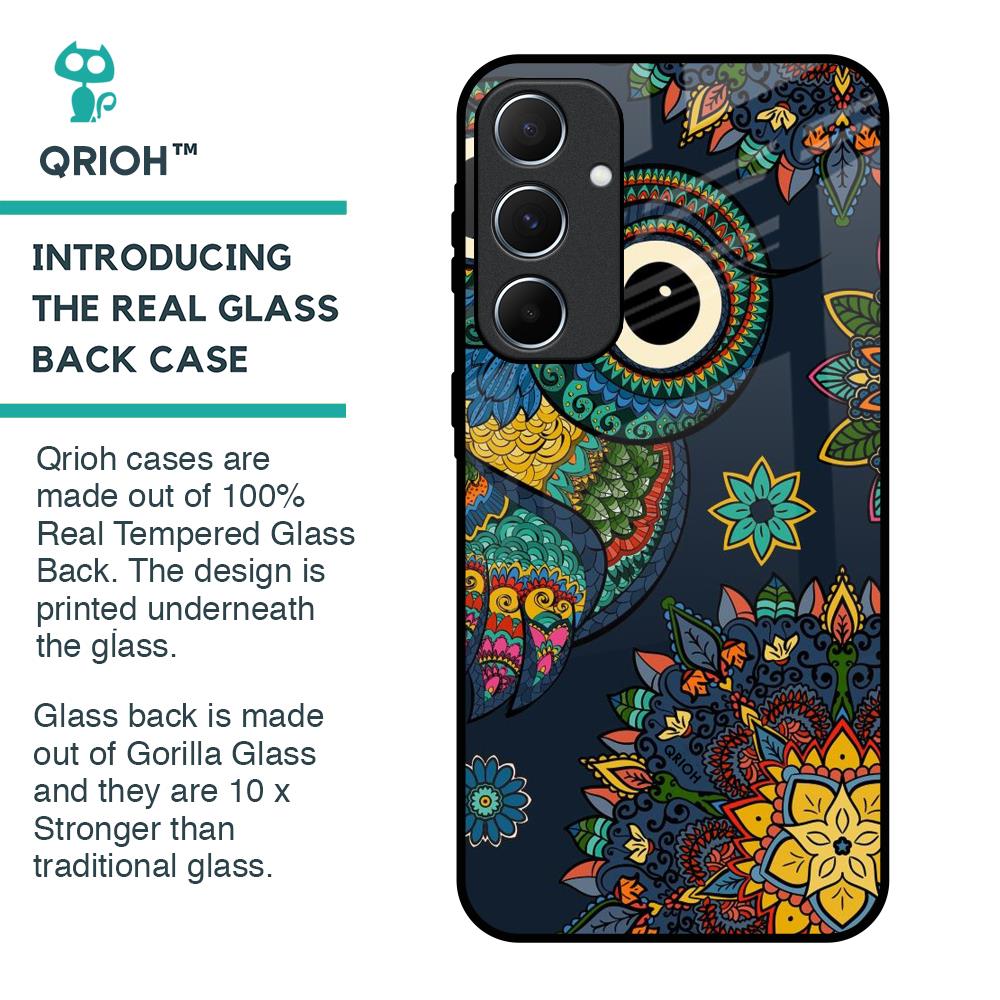 Owl Art Glass Case for Samsung Galaxy A55 5G