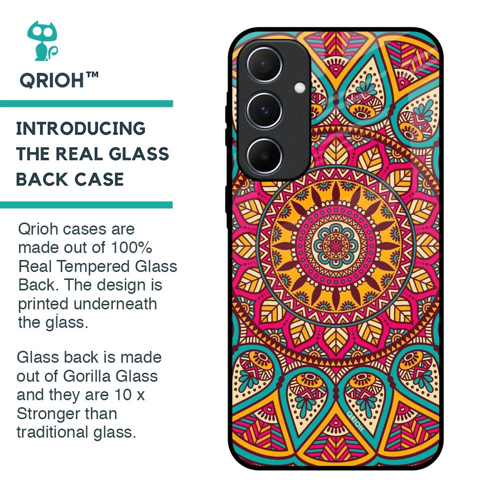 Elegant Mandala Glass Case for Samsung Galaxy A55 5G