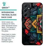 Retro Gorgeous Flower Glass Case for Samsung Galaxy A55 5G