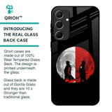 Anime Red Moon Glass Case for Samsung Galaxy A55 5G
