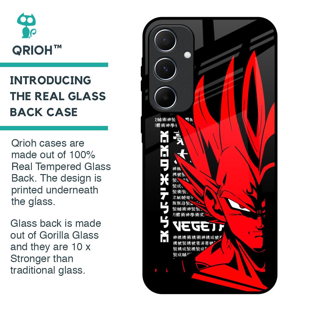 Red Vegeta Glass Case for Samsung Galaxy A55 5G
