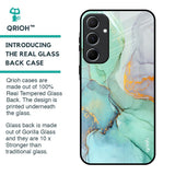 Green Marble Glass Case for Samsung Galaxy A55 5G