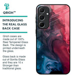 Blue & Red Smoke Glass Case for Samsung Galaxy A55 5G