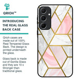 Geometrical Marble Glass Case for Samsung Galaxy A55 5G