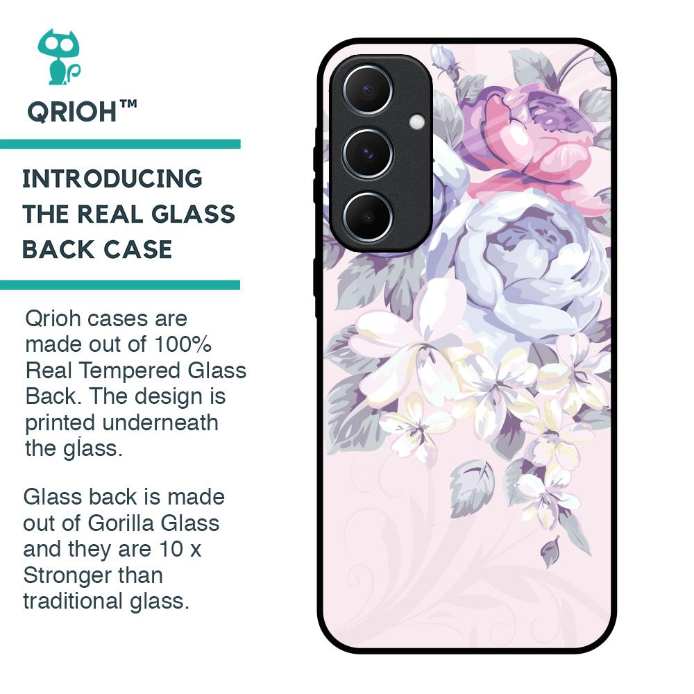 Elegant Floral Glass Case for Samsung Galaxy A55 5G