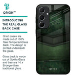 Green Leather Glass Case for Samsung Galaxy A55 5G