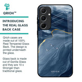Deep Ocean Marble Glass Case for Samsung Galaxy A55 5G