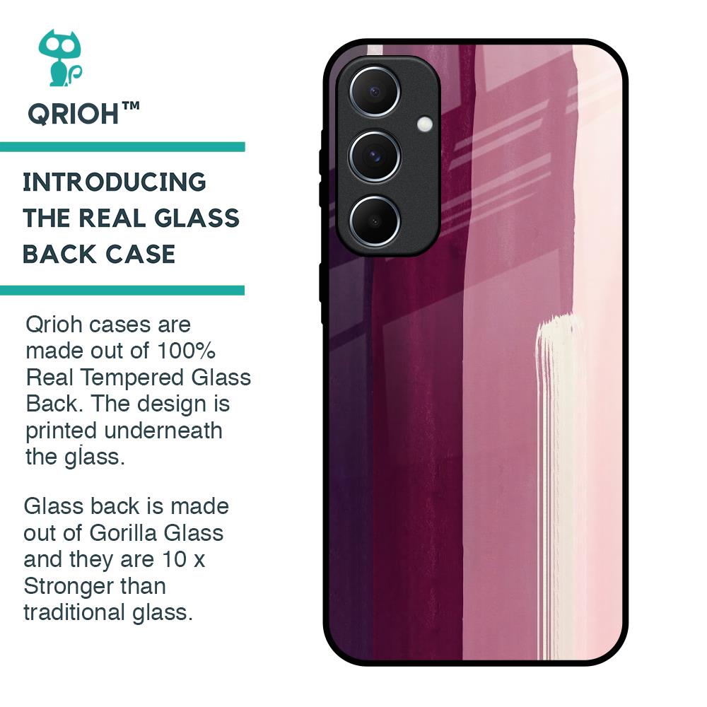 Brush Stroke Art Glass Case for Samsung Galaxy A55 5G