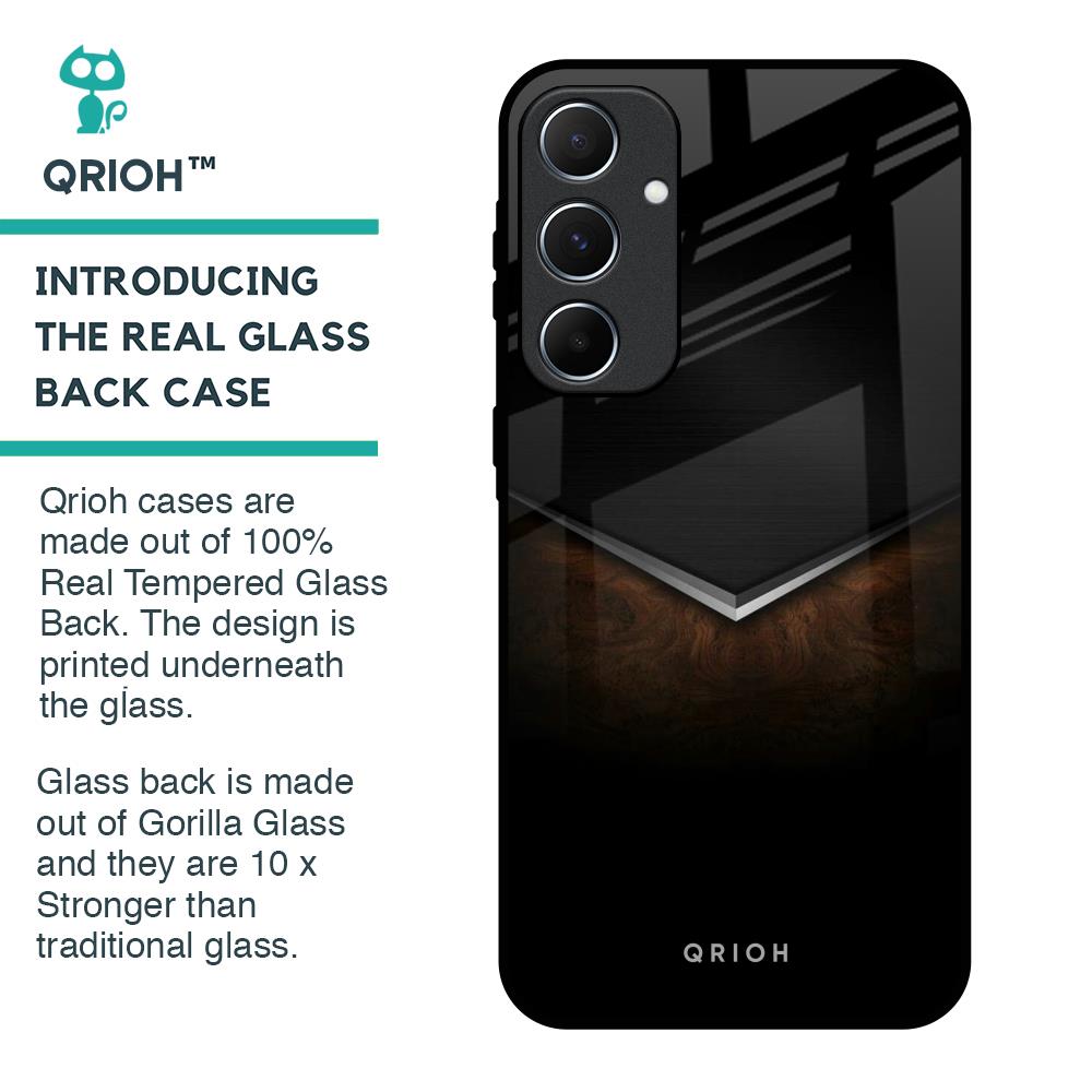 Dark Walnut Glass Case for Samsung Galaxy A55 5G